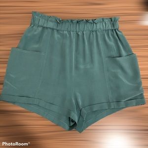 Aritzia Wilfred 100% silk shorts